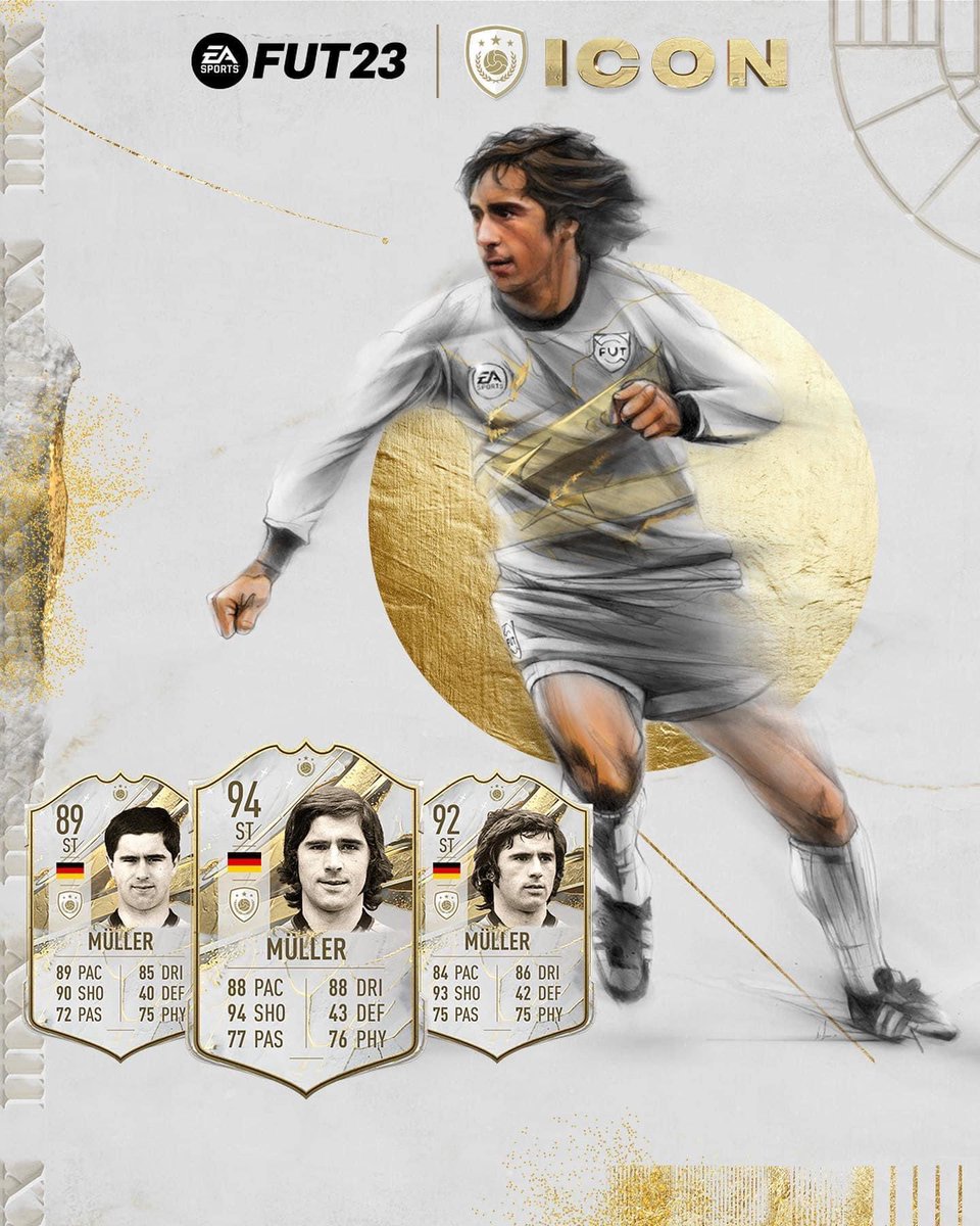 Mordu2FUT's tweet photo. HEIZNDOUEBDOZPSYBEISTV !!! 

« Der Bomber », Gerd Müller fait partie des nouvelles Icônes sur #FIFA23 ! 😍♥️ https://t.co/nsmFsYqWXl