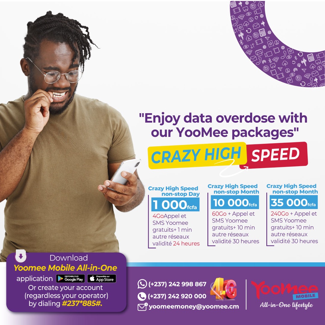 Yoomee_mobile's tweet photo. Choisis ton forfait et surfe désormais sans contrôler tes datas avec notre offre #CrazyHighSpeed
...................................
Choose your package and surf now without checking your data plan with our data packages #CrazyHighSpeed
#YooMeeMobile #best4gnetwork https://t.co/M5tYEihMDY
