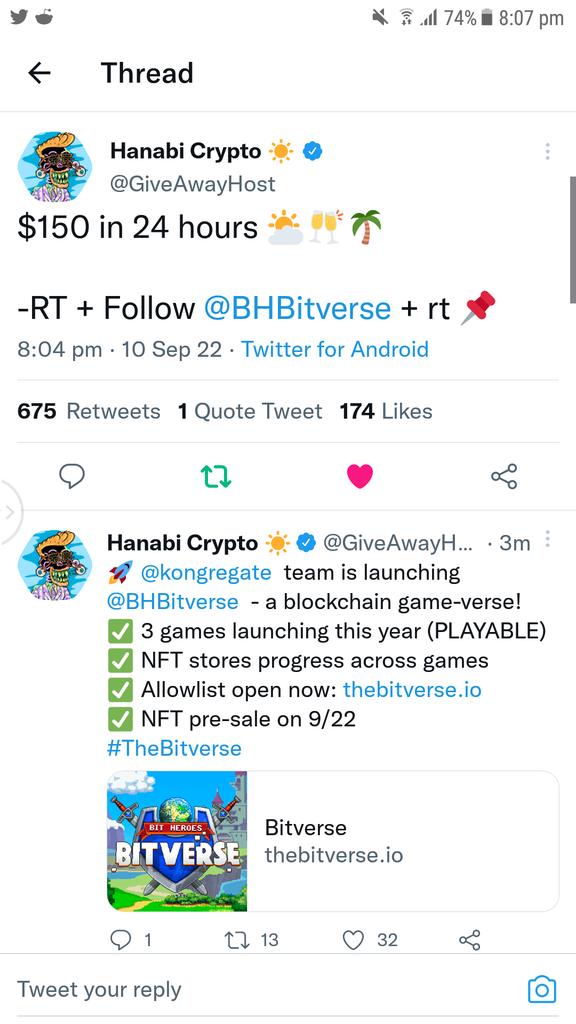 SyedSad63210221's tweet photo. @GiveAwayHost @BHBitverse https://t.co/nH5HAWwwHD