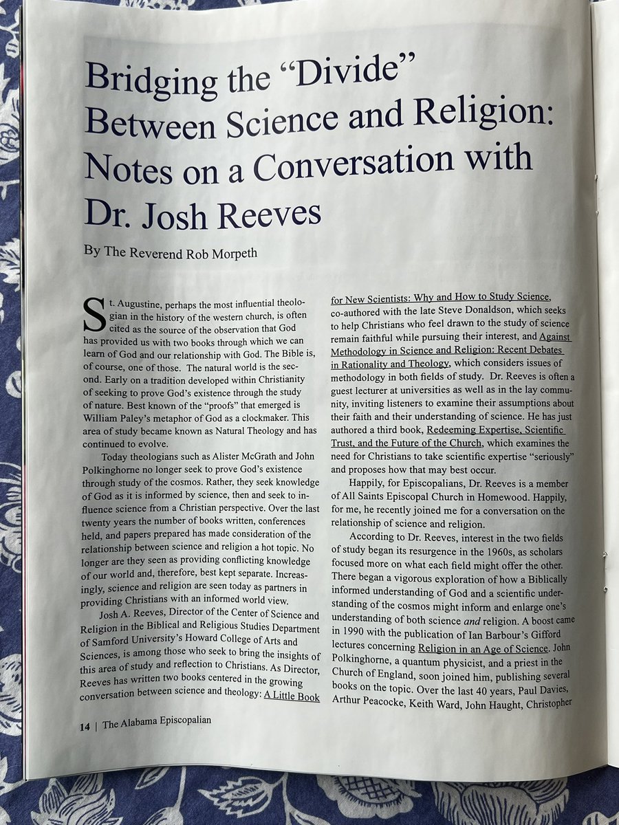 DavidRBains's tweet photo. Nice article about Josh Reeves of @SamfordReligion @HowardCollegeSU @SamfordU in The Alabama Episcopalian. @DioAlaNews 1/2 https://t.co/FBwdWmh3eR