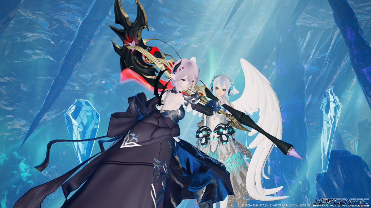 XANA_ship1_PSO2's tweet image. #フェオ祭り
ランダムお題＆タイトル
『表裏一体』の『主従関係』

魔族の女戦士：Dさん
天使の姫君：あやなん