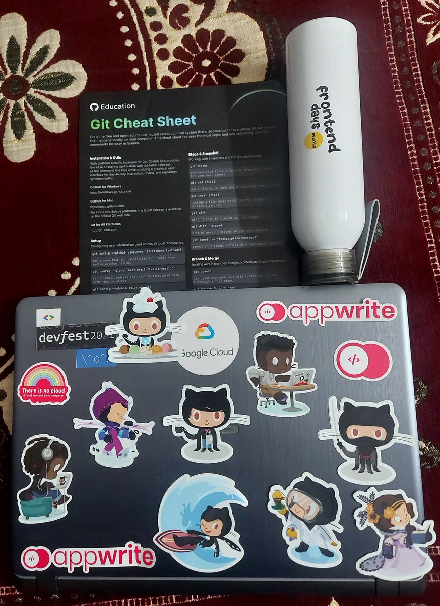 gourabdeb_1619's tweet photo. All about today!!
Cool schwags🥳 from today's event at Frontend Days Siliguri🧑💻 by @CsharpCorner @appwrite @GitHubEducation with mesmerizing speakers @MallickDebajit @HaimantikaM
#frontenddayssiliguri #frontendday #FrontEndDeveloper #appwrite #github #Event #githubeducation https://t.co/3erQTxbXMx