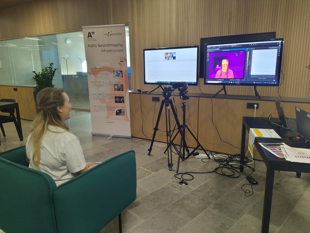 Super fun day in #AaltoFamilyDay, exploring  Thermal Imaging and Facial expression recognition with excited families. We saw and measured many happy faces! #AaltoBehavioralLaboratory