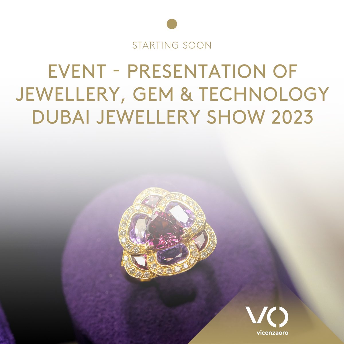 xVicenzaOro's tweet photo. Don’t miss the PRESENTATION OF JEWELLERY, GEM & TECHNOLOGY DUBAI JEWELLERY SHOW 2023 live streaming on our website. https://t.co/b1ZTSFDkYZ
•••
#IEG #IEGExpo #vicenzaoro #allATonce #VOS22 #jewellery #jewelleryindustry #highjewellery #international #jewellerybrand https://t.co/PAciKpsC27