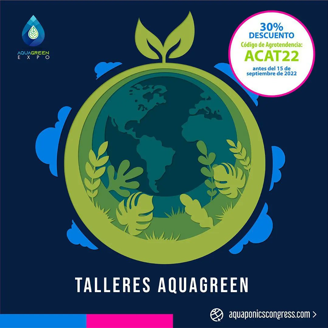 agrotendencia's tweet photo. En AQUAGREEN EXPO, que forma parte del marco del evento AQUAPONICS CONGRESS, podrás tomar diferentes talleres prácticos de Cultivo de Peces 🐟, Hidroponia🌱, Acuaponia🐟🌿, Huerto Casero🧑🏼‍🌾, Energías Limpias⚡️, Bioconstrucción ⚒️, Cultivo de Lombriz , Mosca Soldado 🪰 y más... https://t.co/FikNEG2s27