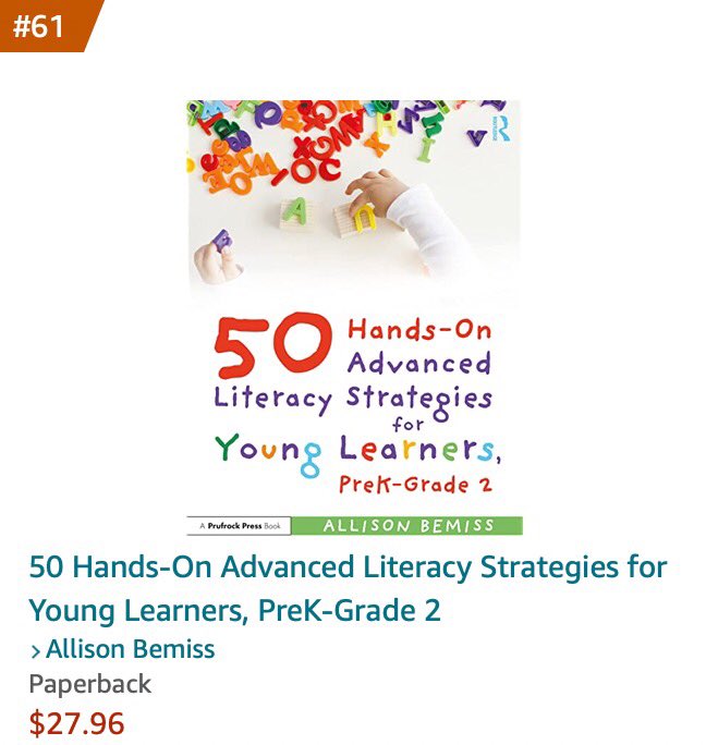 Allison Bemiss (@teacherallison) on Twitter photo Thankful for amazing educators and friends who are helping spread the word about the new book! It’s the #1 New Release in Language Experience Approach to Learning and #61 in Gifted Ed this morning! <a href="/prufrockpress/">Prufrock Press</a> Thankful for amazing educators and friends who are helping spread the word about the new book! It’s the #1 New Release in Language Experience Approach to Learning and #61 in Gifted Ed this morning! <a href="/prufrockpress/">Prufrock Press</a>
