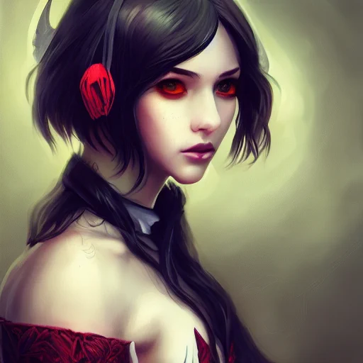 I want to summon a beautiful devil / demon woman.It is difficult to grow bat wings on her back.#stablediffusion 
