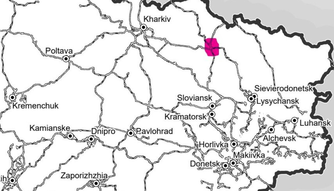 occnovas's tweet photo. #Kupyansk e #Izyum, queles esset del max grand importantie por li liveration de armes del russian armé. Kupyansk por exemple sta sur li centre de quin ferrovias queles ha devenit totmen ínusabil por #Russia. https://t.co/NiaVsQX8Kt