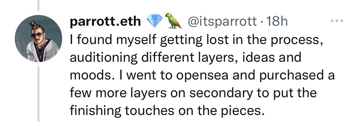 slimesunday's tweet photo. We set out with a concept to shift the narrative in this space, this project is about collectors collecting solely to enjoy the art and the artistic process. I am blown away by the response from people who have used the tool, here’s some of my favorites❤️ https://t.co/IATDdxMJO5