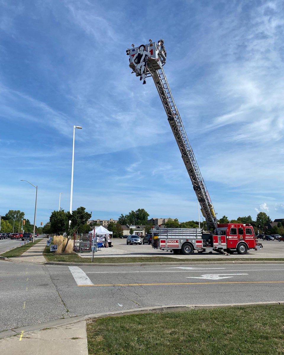 TerryFoxRunTec's tweet photo. Come see the @TECFD Firefighters, buy t-shirts, and get a hot dog at Zehrs on Manning until 3 today.  We are also selling shirts at Sobeys as well! https://t.co/d0SRsfhJVH