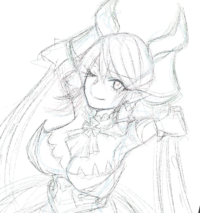 軽い気持ちで描いてたけど思った以上に作画コストがすごいお姫様他にも描きたいネタはたくさんあるのでしばらく下書き量産週間かも 