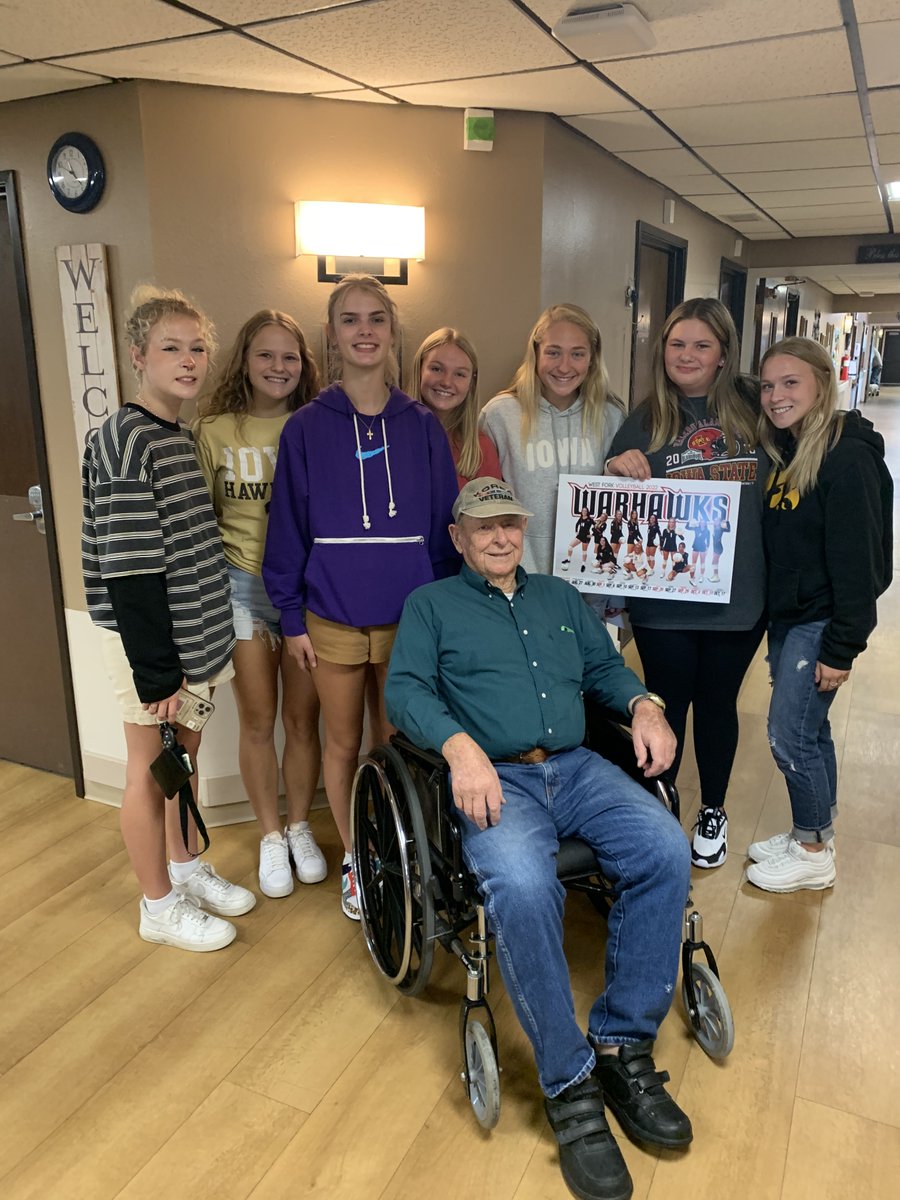 wfwarhawks's tweet photo. Warhawk volleyball players handed out team posters in Sheffield today. If we missed you, we will be out again next week. Thank you for supporting West Fork Athletics. 
credits to West Fork Technology for designing the poster. https://t.co/y07CqOlyz1