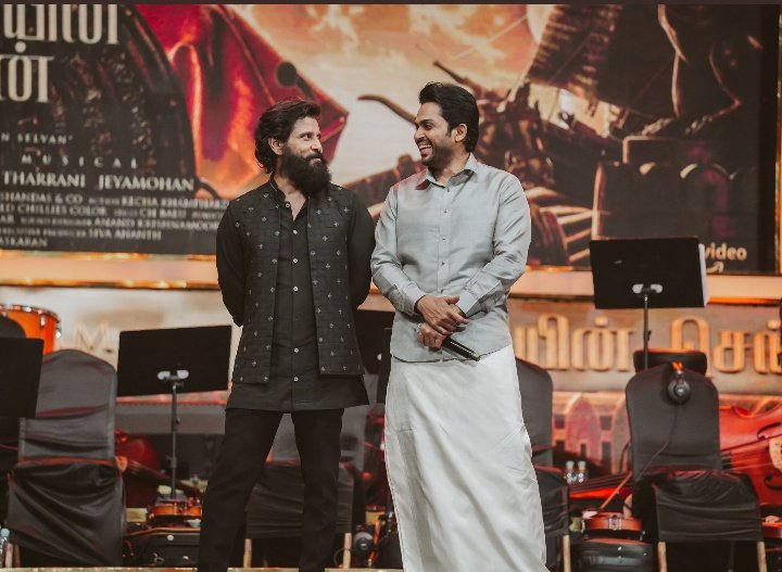 thilakrlm14's tweet photo. #Vanthiyathevan @Karthi_Offl Anna &amp; #AdityaKarikalan @chiyaan Sir. Best Friends In #PonniyinSelvan. ❤️🫂

#PS1 #Vandhiyathevan #Karthi #ChiyaanVikram @actor_jayamravi @trishtrashers #AishwaryaRaiBachchan #Viruman #Sardar #Kaithi2 #Karthi24 #Cobra #DhruvaNatchathiram #Chiyaan61 https://t.co/gccYLgKpiS
