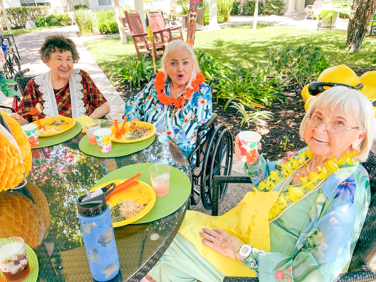 aegisliving's tweet photo. Aegis Living Shadowridge celebrated the end of summer with a Luau!
The Life Enrichment team made it a party with Hawaiian barbeque and hula dancers. We heard the residents had a wonderful time!
#aegis #ageisliving #aegislivingshadowridge #shadowridge #luau #party https://t.co/o8avr3FMDy