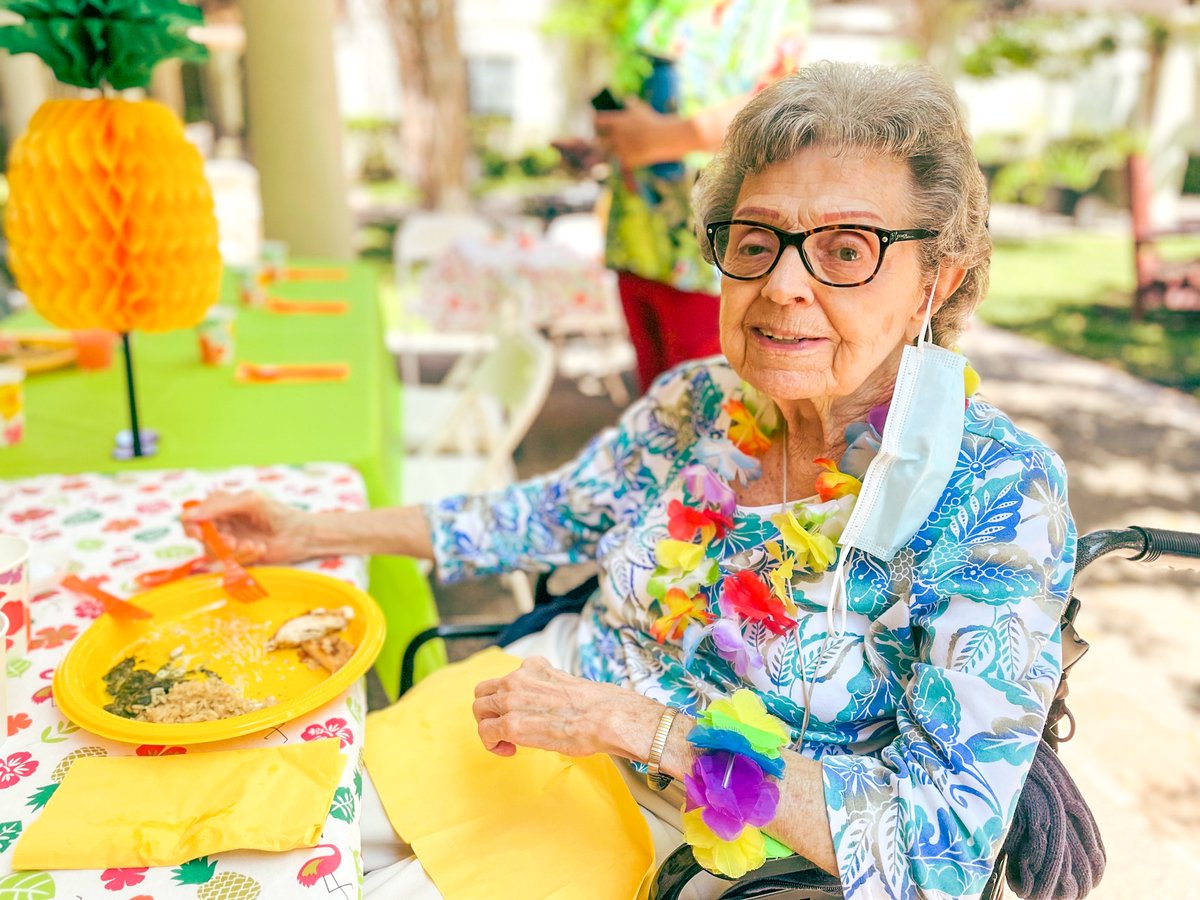 aegisliving's tweet photo. Aegis Living Shadowridge celebrated the end of summer with a Luau!
The Life Enrichment team made it a party with Hawaiian barbeque and hula dancers. We heard the residents had a wonderful time!
#aegis #ageisliving #aegislivingshadowridge #shadowridge #luau #party https://t.co/o8avr3FMDy