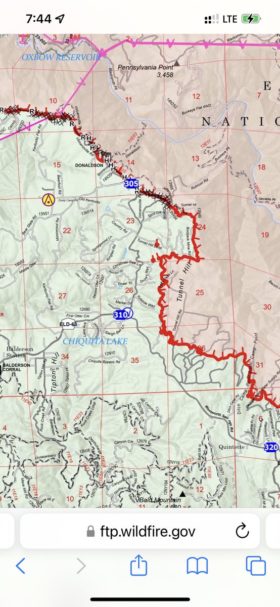LEGOJeep's tweet photo. @Tiffni1971 @dawnification Where do mean gone ? These are is the best publicly available maps that  I can find of the fire line this am in that area. I’m not sure what the yellow sections mean / are. If anyone can help clarify please do. https://t.co/DPt01xPJgt