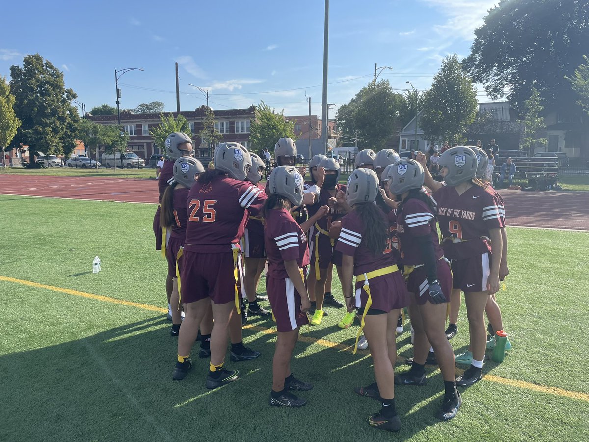 BOYCPathletics's tweet photo. THE defending city champion girls flag football team picking up RIGHT where they left off after defeating @CurieHS 44-6!! https://t.co/WaSZ42C3Us