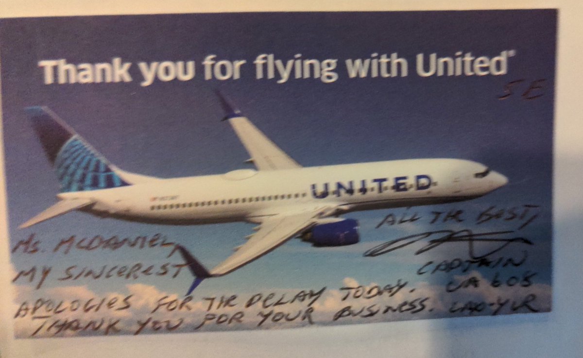 When things go a little sideways, great customer service is appreciated. Thank you <a href="/united/">United Airlines</a> and Captain Dustin Sorotsky and his crew.