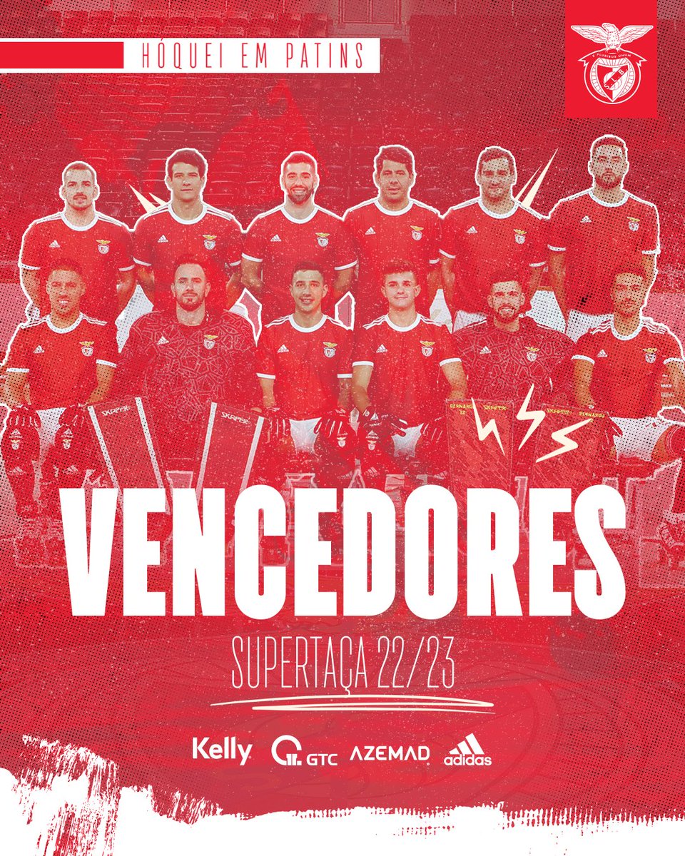 modalidadesslb's tweet photo. 🏆 𝙑𝙀𝙉𝘾𝙀𝘿𝙊𝙍𝙀𝙎 DA SUPERTAÇA!

#HóqueiBenfica #SóHáUmBenfica

#KellyServices #GTC #Azemad @adidas https://t.co/WsOje3QOIs