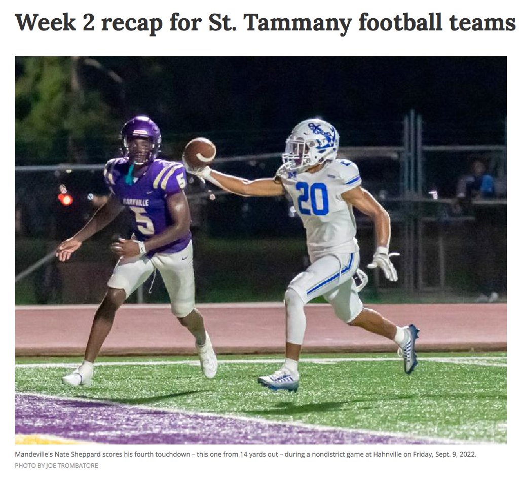 AIPRESSNOLA's tweet photo. @Mandeville_FB Heads High Skippers! https://t.co/zSQy50zf2E