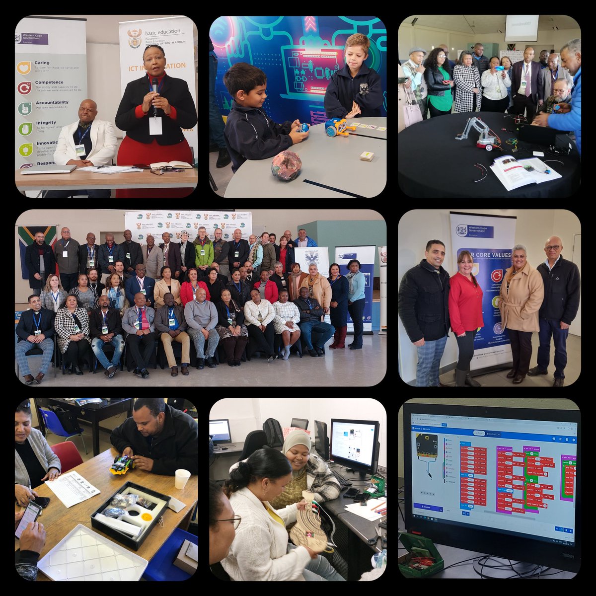 DonICT9's tweet photo. On Sep 5&amp;6 #WCED successful held the Inter-Provincial Coding &amp; Robotics meeting. We sincerely appreciate #DBE and all the participating Provinces. The momentum of our C&amp;R workshops is intensifying. This week, we held 4 sessions.#MSED #MEED 
@KarenR_Dudley18 @wced @WCED_Districts https://t.co/OJFxGA2iPs