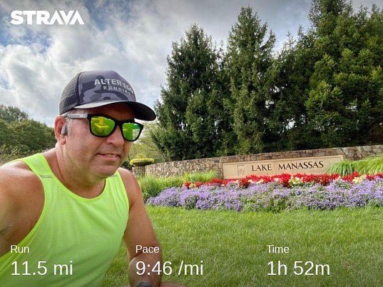 running_trav's tweet photo. Weekend long run, taking a pause at 8.2mi for #FinishElizasRun💔 #irun2022 #runnerdad #findyourbalance #fortherun #pacerproject #AERteam #alteregorunning #honeystingerathlete #hshive #NDRA #brooksrunning #milestogo @AlterEgoRunning https://t.co/7WTOIRlGrC