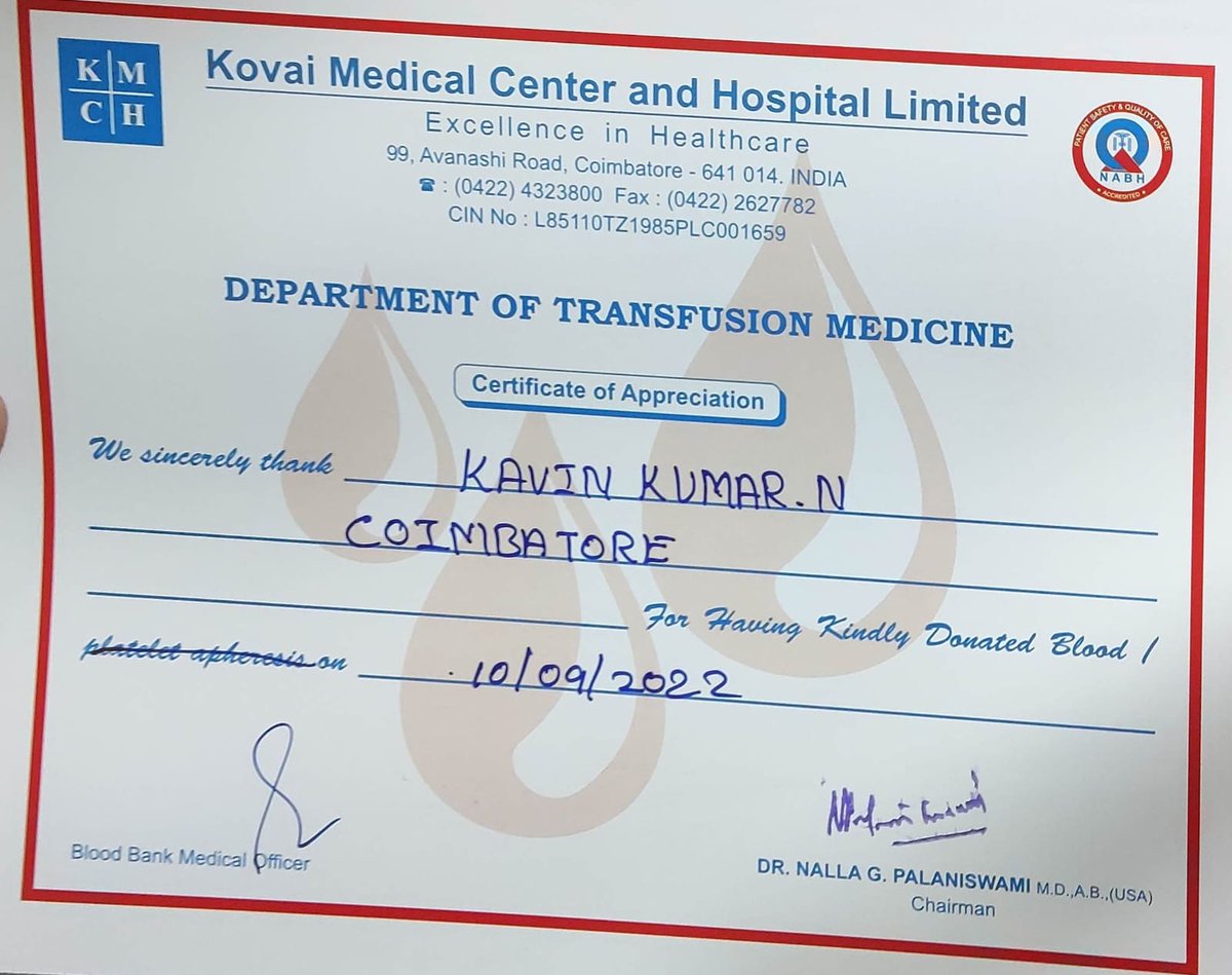 nsskpriet's tweet photo. Six volunteers of team NSS-UBA of KPR Institute of Engineering and Technology, donated blood to a patient for surgery at KMCH on 10.09.2022

@nss_chennai @_nssindia @lifeatkpr 

#nss #nss2022 #kprietprincipal #blooddonation
https://t.co/XTaH5pCkbx https://t.co/dopDcVnw6B