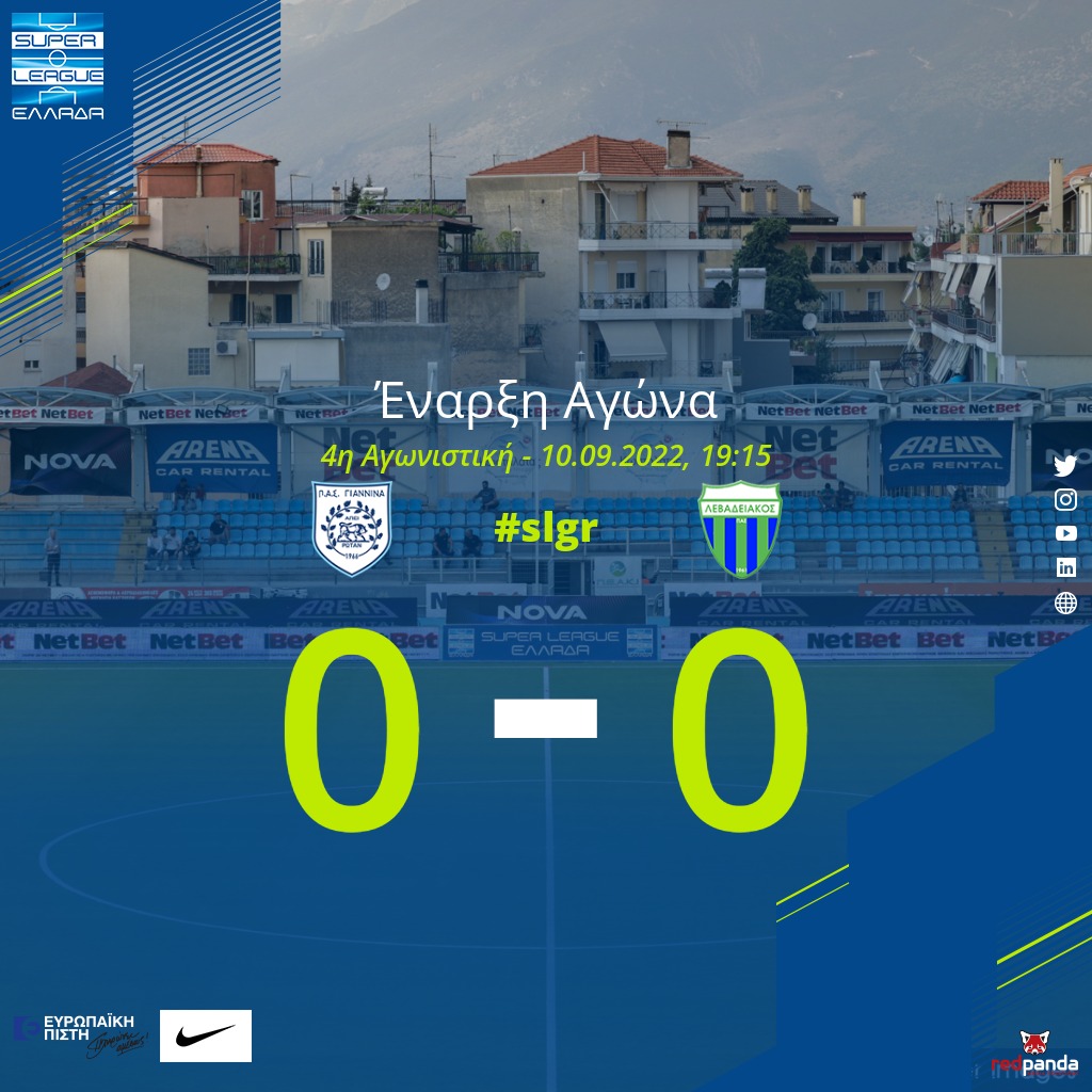 Super_League_GR's tweet photo. Έναρξη του αγώνα ΠΑΣ Γιάννινα - Λεβαδειακός.
➡️https://t.co/2iXQOZVcqY

#slgr #paslev #PASGiannina #Levadiakos #matchday4 #Football https://t.co/7cdTvsXWz8