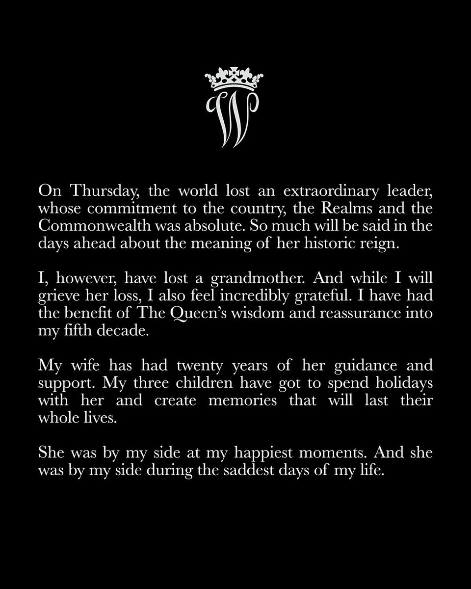 RoyalDickie's tweet image. The Prince of Wales’s moving tribute to his #grannie The Queen