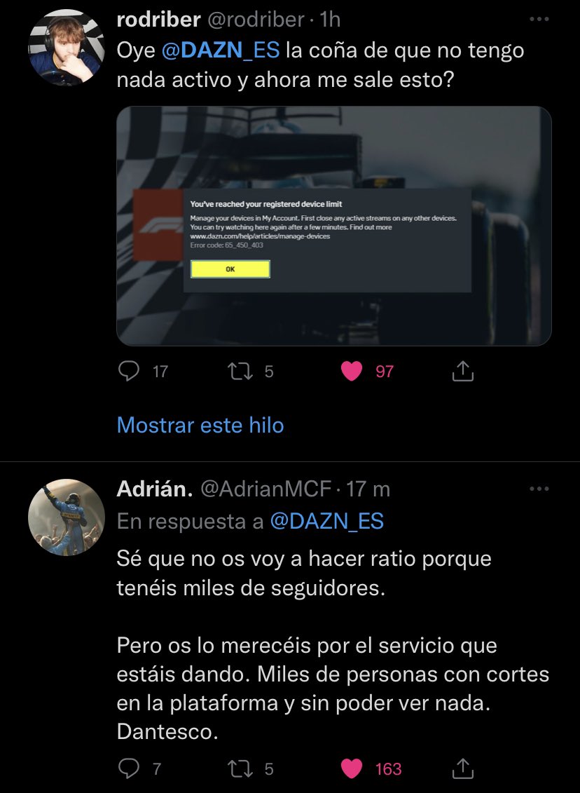 ElSainzista's tweet photo. 🚨 Carrusel de fallos en la plataforma de DAZN con miles de afectados. https://t.co/wnloVLx3hX