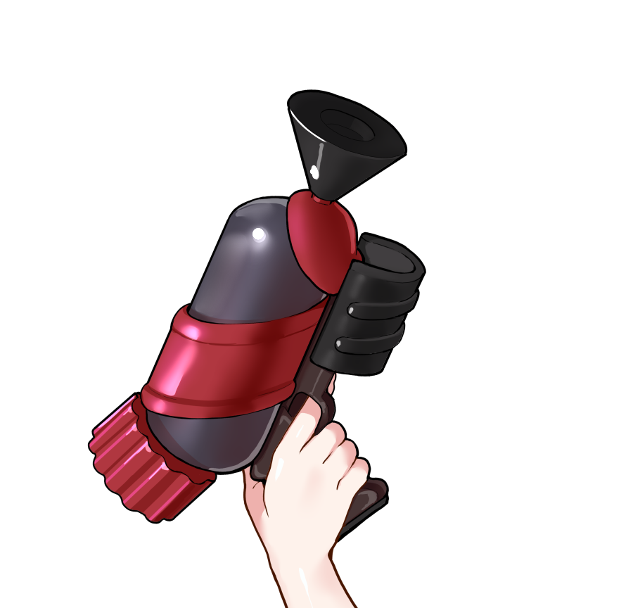 white background simple background holding water gun out of frame solo weapon  illustration images