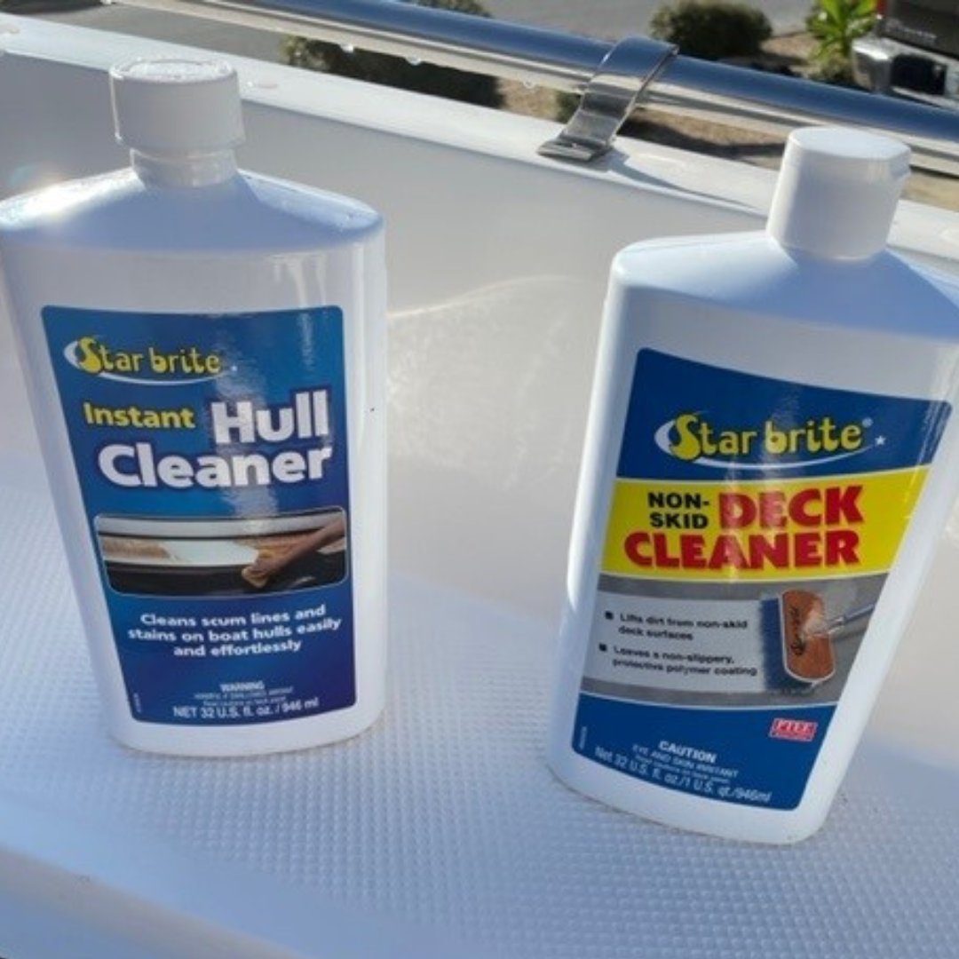 Starbriteinc's tweet photo. Two products, and your boat is clean inside and out!
#StarbriteSolutions #InstantHullCleaner #NonSkidDeckCleaner #BoatWash #BoatCleaning https://t.co/aACglr03SY