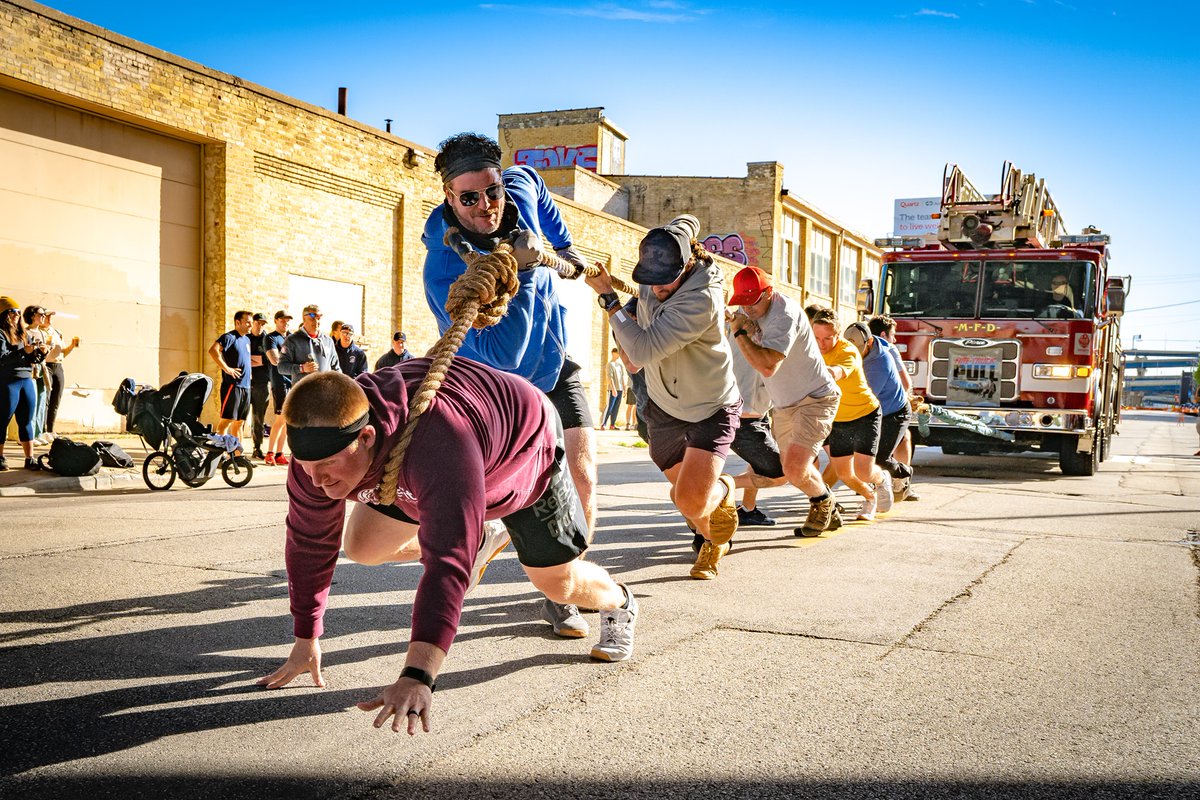 How fast can you and 9 friends pull a fire truck 75 feet? Come see at the Milwaukee Fire Truck Pull on Saturday, September 17 at <a href="/BrewCtyCrossFit/">BrewCity CrossFit</a>! 

More info --> give.ignitethespiritmke.com/event/the-milw…

Photo: Scott Carnahan