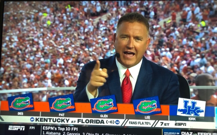 “This is a game built for Mark Stoops. Chip on their shoulder, don’t feel the respect. They win outright in The Swamp.” - Kirk Herbstreit picks Kentucky to beat Florida