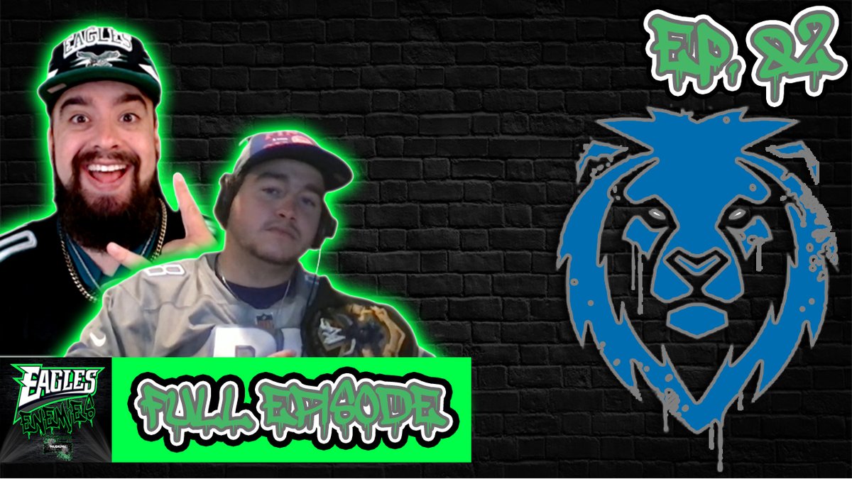 UndergroundPHI's tweet photo. NEW!

#EaglesEnemies Ep. 82 w/ @KBizzl311 &amp; @StadiumRantHQ's @Pat_Pitts

-The #HardKnocks curse
-Slay returns to Detroit
-Lions OL banged up
-Lions of the Galaxy?!

#FlyEaglesFly | #OnePride 

LISTEN &amp; SUBSCRIBE: https://t.co/kbzROQy4m9

WATCH &amp; SUBSCRIBE: https://t.co/3fxuMTEYHd https://t.co/eBdn4I9Edi