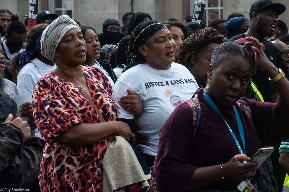GuySmallman's tweet photo. Moving scenes as thousands join the family of Chris Kaba on a protest march from Parliament to Scotland yard. More pictures: https://t.co/0N1QnZVllU
#chriskaba #madix #blacklivesmatter #protest #westminster #whitehall #injustice #PoliceBrutality https://t.co/8IweSB5Cen