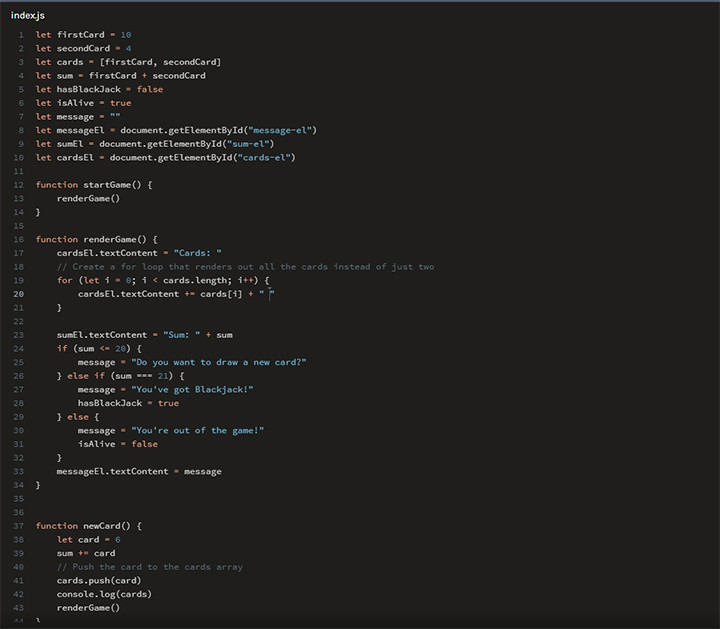 OneManIndie2020's tweet photo. Still #goingstrong, but #slowandsteady for my #JSeptember challenge. Working on a #blackjack game on #scrimba!
#ScreenshotSaturday #JS #javascript #coding #30daysofcode #learningtocode #codingnoob #css #html https://t.co/5t7MYg515f
