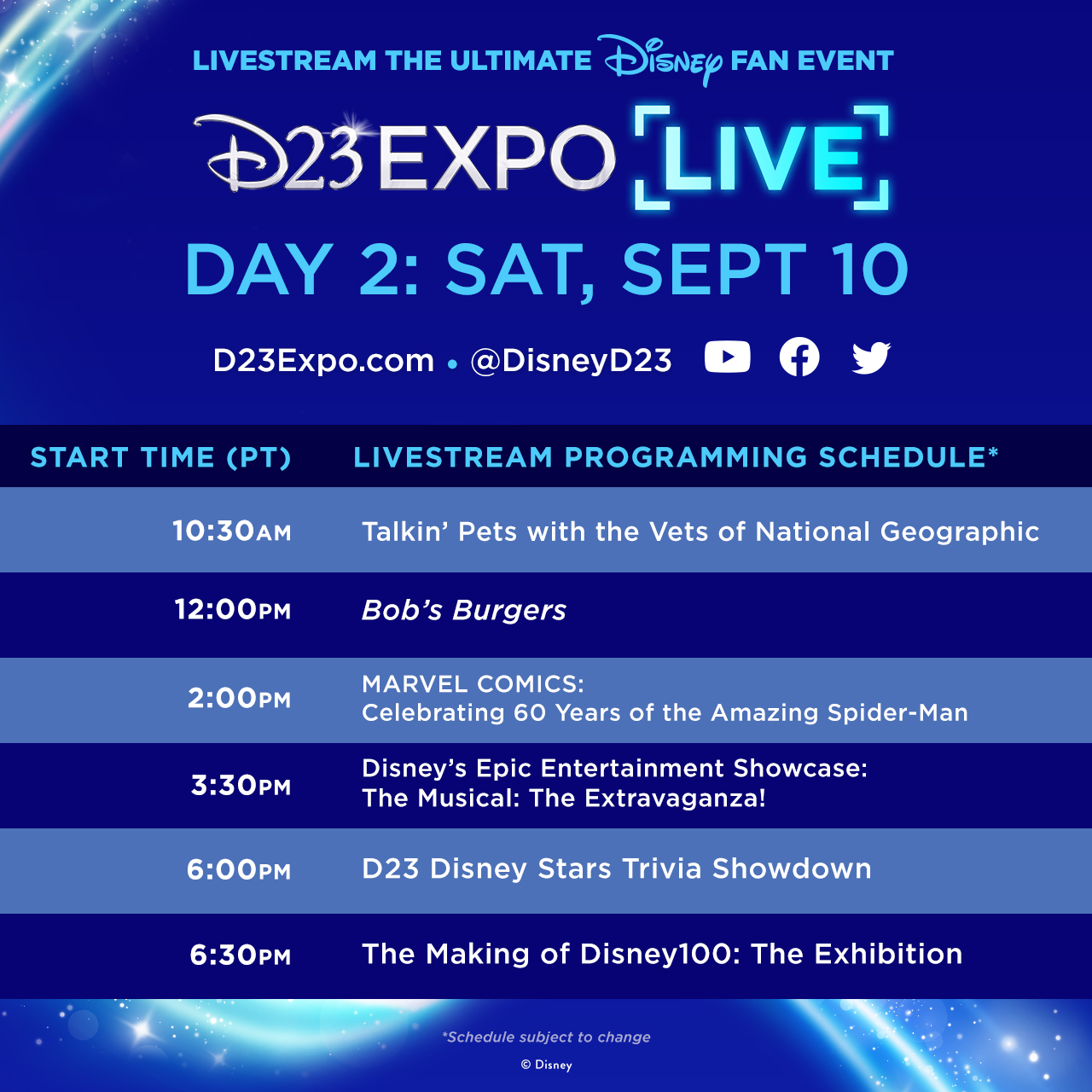 Disney D23 on Twitter "Get ready to tune in to another great day at 