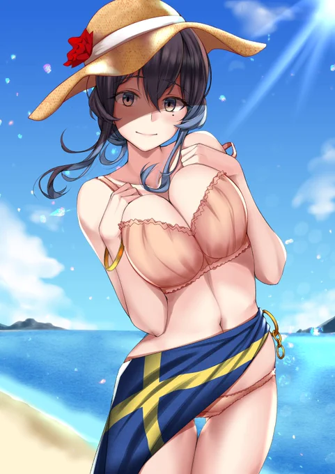 ゴトちゃん水着描いた(季節感無視) 
