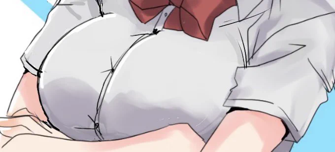 課題で描いた女の子のおっぱいですもうちょっと大きくしたかったけどひよった 