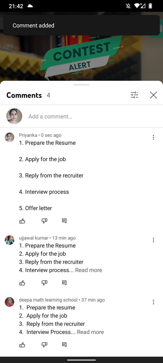 itsPriynkaM's tweet photo. @HirectIndia Done โ
All Steps
@HirectIndia
#HirectYoutubeContest #Hirect #ChatBasedHiring #ContestAlert #GiveawayIndia #ContestIndia
@pratikvaja05
@SarvagyaJain08
@ShitalASawant
@kevalmodi9 https://t.co/GphiTMRiPW