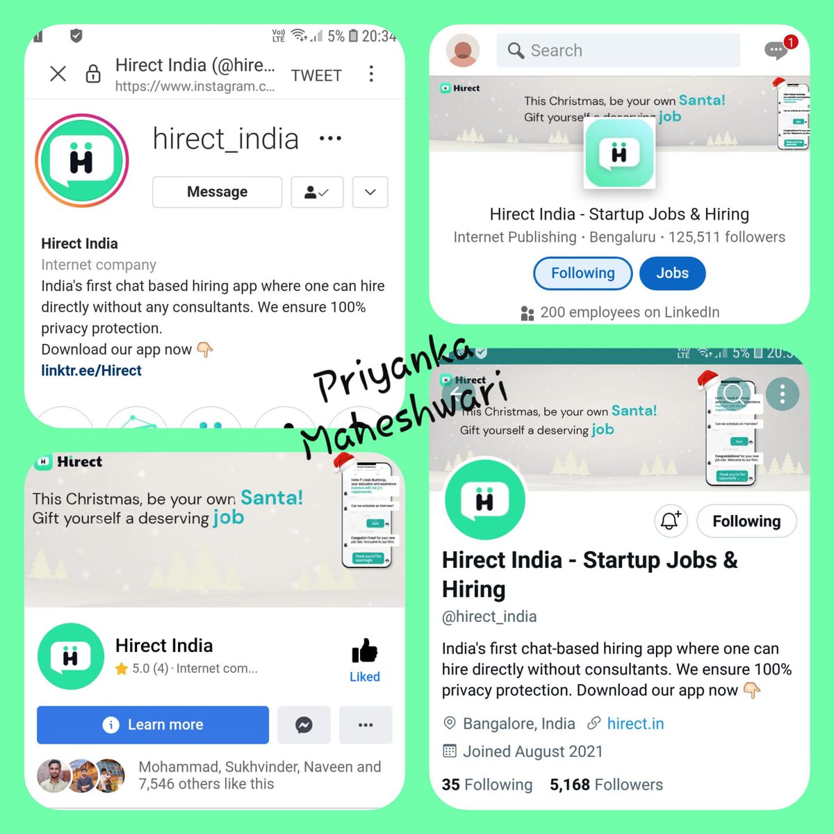 itsPriynkaM's tweet photo. @HirectIndia Done โ
All Steps
@HirectIndia
#HirectYoutubeContest #Hirect #ChatBasedHiring #ContestAlert #GiveawayIndia #ContestIndia
@pratikvaja05
@SarvagyaJain08
@ShitalASawant
@kevalmodi9 https://t.co/GphiTMRiPW