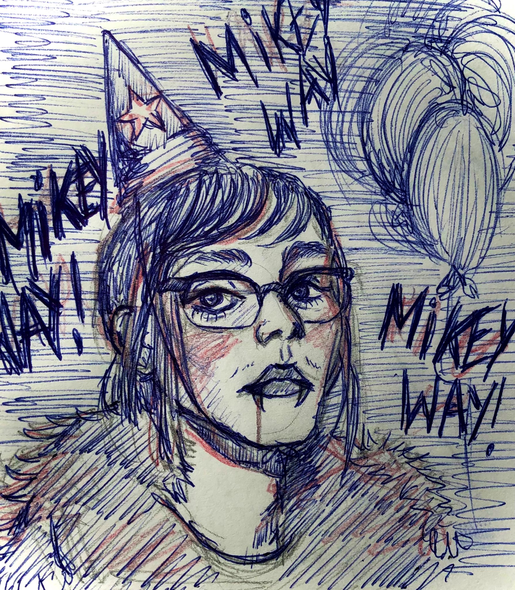 Doodled a hella talented, pretty and super cool bassist  happy birthday, mikey way !! I wanna squish-hug u tightly 