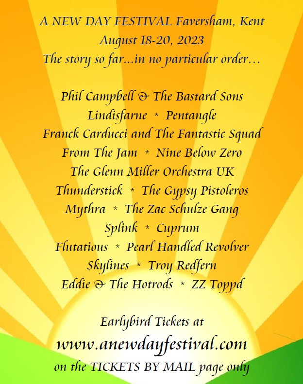 GYPSY PISTOLEROS (@gpistoleros) on Twitter photo GYPSY PISTOLEROS have been added to the fantastic & eclectic <a href="/anewdayfestival/">A New Day Festival</a> line up in Faversham, Kent, August 18-20, 2023. Alongside Phil Campbell & the Bastard Sons, From the Jam, Lindisfarne, Pentangle, Pearl Handled Revolver and many others! GYPSY PISTOLEROS have been added to the fantastic & eclectic <a href="/anewdayfestival/">A New Day Festival</a> line up in Faversham, Kent, August 18-20, 2023. Alongside Phil Campbell & the Bastard Sons, From the Jam, Lindisfarne, Pentangle, Pearl Handled Revolver and many others!