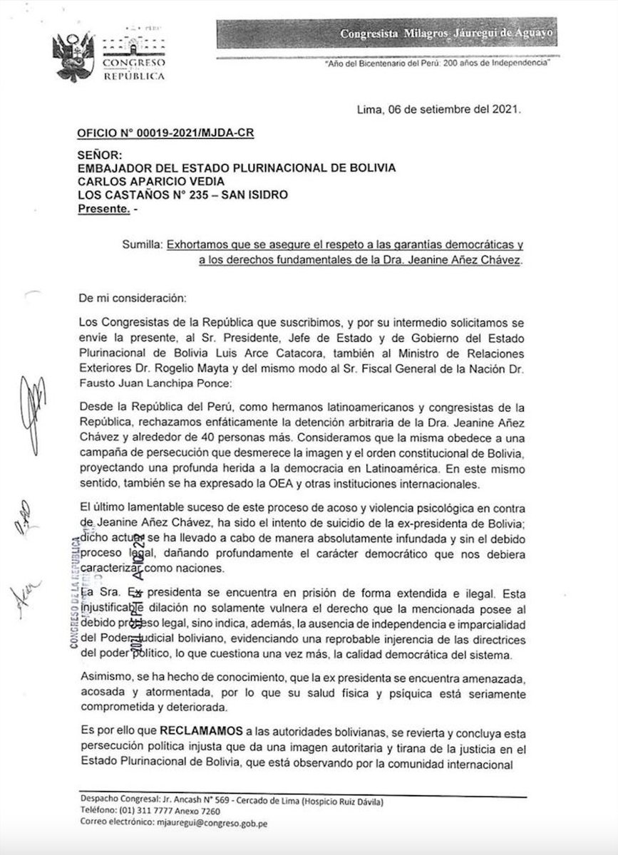 JeanineAnez's tweet photo. Gracias a todas las voces que, desde distintos lugares del mundo, manifiestan su preocupación por la persecución política en Bolivia y el pedido de libertad de #JeanineAñez al gobierno de @LuchoXBolivia y el MAS. Dios los bendiga.
#SinJusticiaNoHayDemocracia https://t.co/EY70dZpOgP