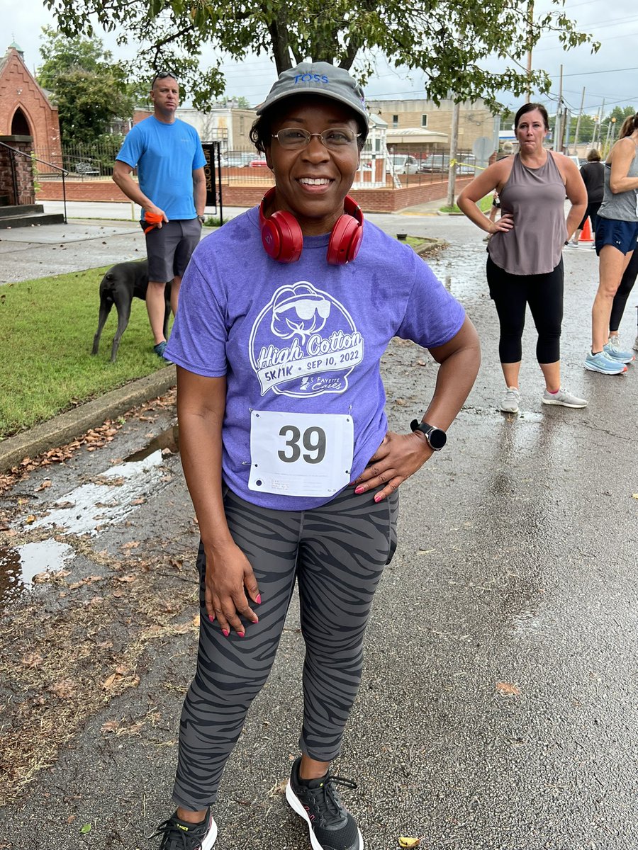 FCPSnutrition's tweet photo. I love having a superintendent that supports the community! This morning was fun to walk out of the pancake breakfast and catch @Supt_Hamlett crossing the finish line of the Cotton Festival 5k!! Way to go Dr. Hamlett! @FCPSchoolsTN @VersieHamlett https://t.co/aPnMy45hfQ