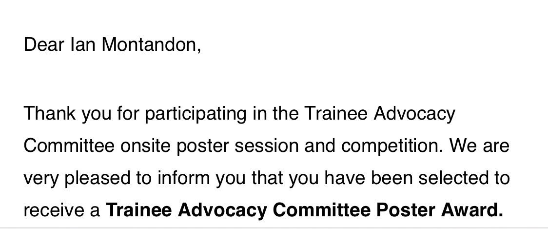 I’m a recipient of the Trainee Advocacy Committee Poster Award! Thank you @AHAMeetings for the award! #hypertension22 has been an amazing conference! Thank you guys @CFWenceslau @Milenefontes3 @tiagojcosta_ @LaenaPernomian @WaigiEmily @CamGMcCarthy @WenceslauLab