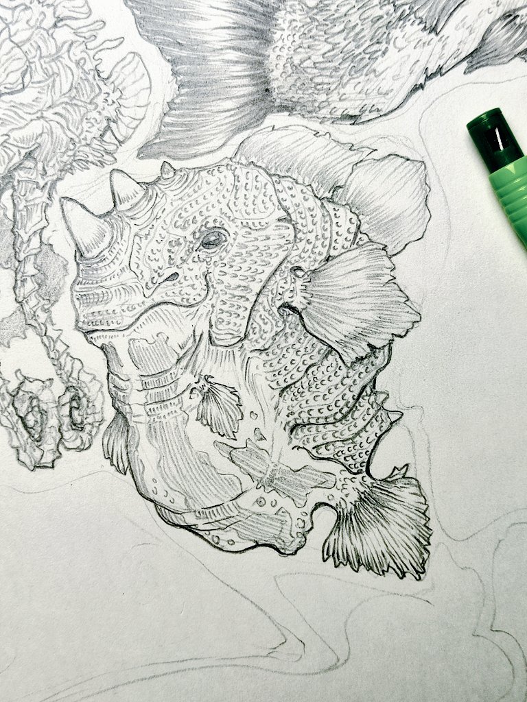 allVishal's tweet photo. She's a little Rhinoceros Grouper.
#Sketchbook #ShapeShipfta
#AnimalHybrids https://t.co/MqXB09BmM3