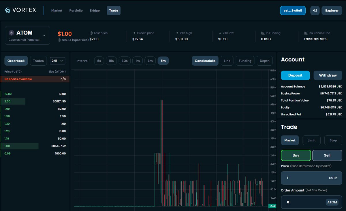 cerko's tweet photo. Here I am testing the @SeiNetwork network and the @VortexProtocol exchange. https://t.co/CoNPq7bHO9