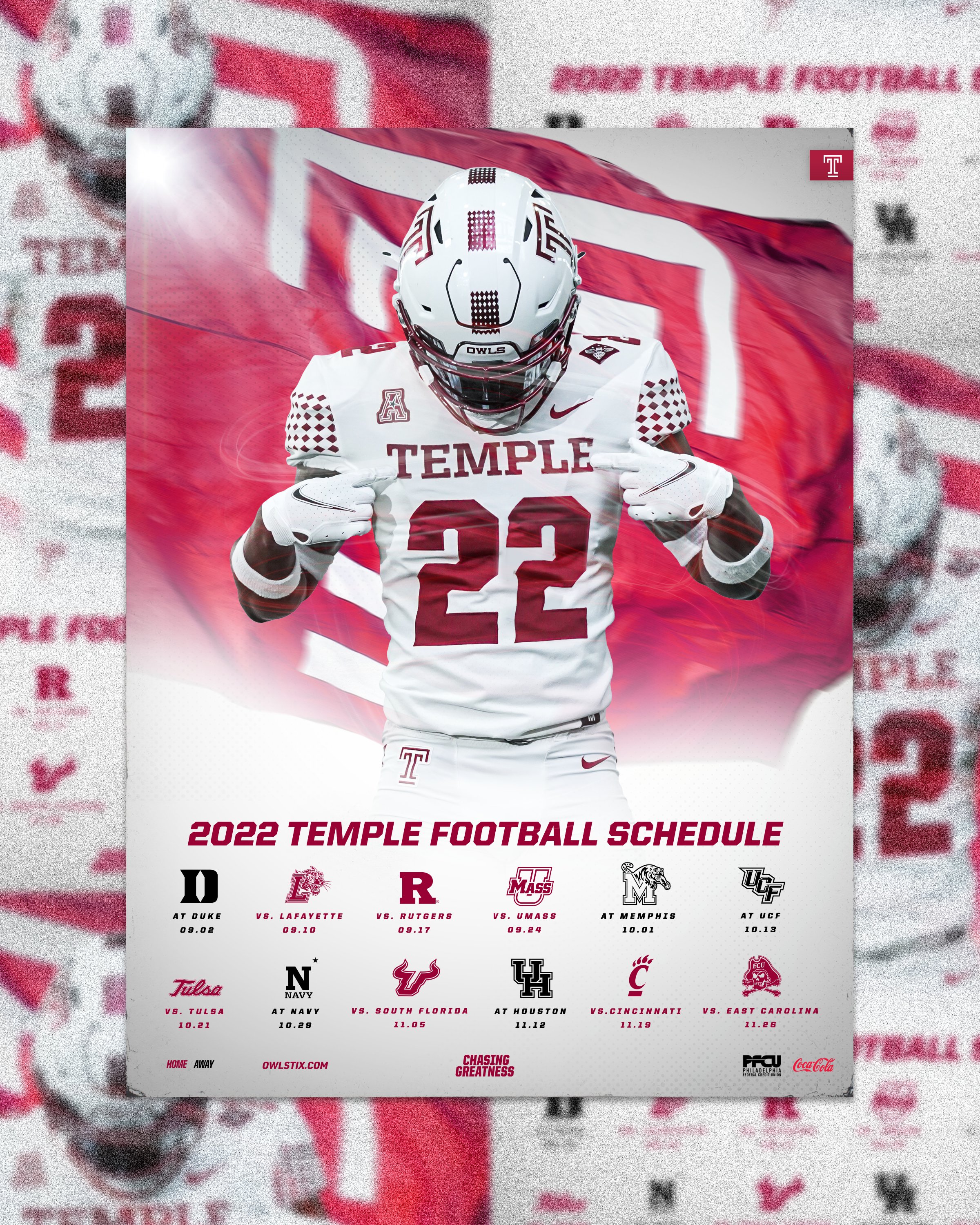 Temple on sale football schedule